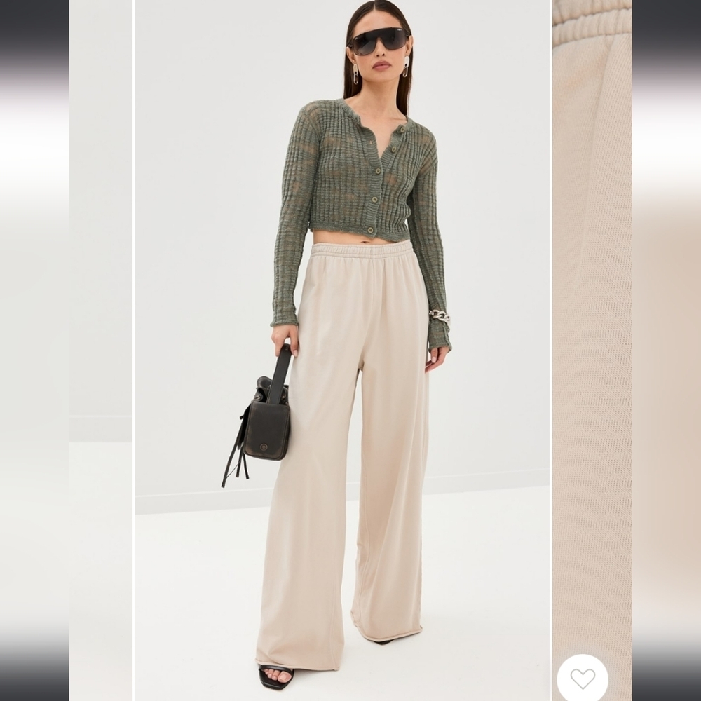 Acne Studio Longe Pats Logo Xs Oversize High Waist Wige Leg